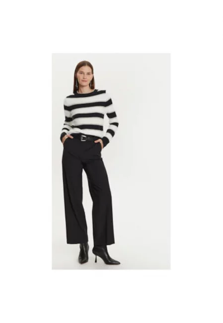 Дамски пуловер -  304695681 - Полиамид/Акрил - Черен