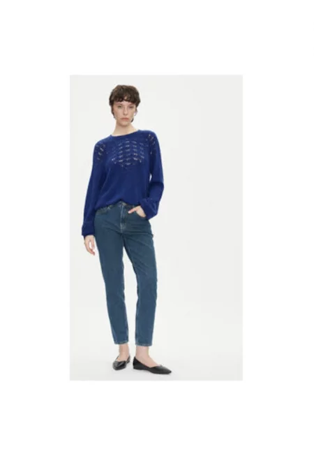 Дамски пуловер  PL702241 - Акрил/Полиамид - Син - Син