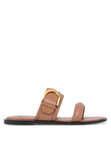 Дамски сандали -  590558834419336 - Естествена кожа - Кафяви