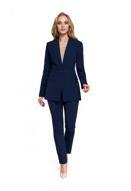 Дамско яке -  Полиестер/васкоза - Тъмносиньо