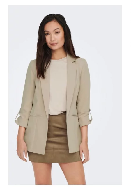 Дамско яке - само - Бежово - Полиестер - Бежов