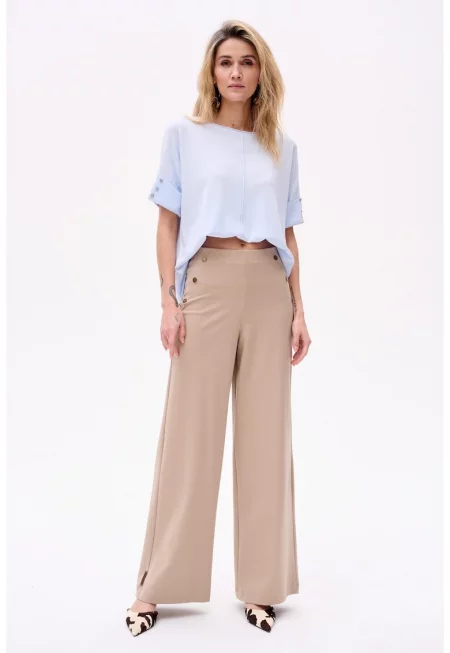 Едноцветни панталони с широк крачол Endorfina