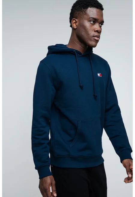 Худи с джоб кенгуру - Тъмносин