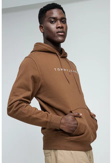 Худи с памук с бродирано лого