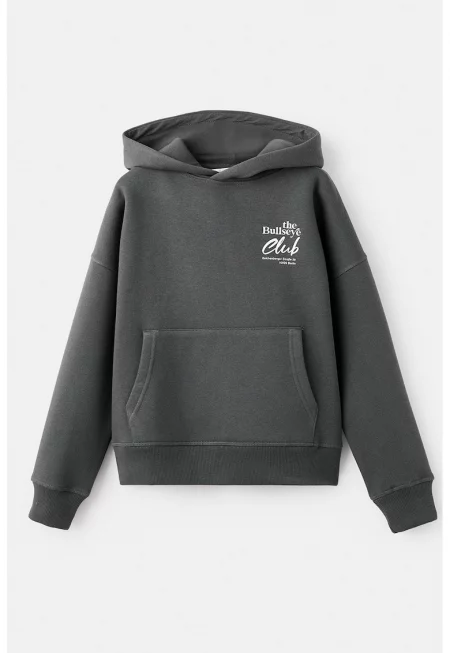 Худи с принт и джоб кенгуру