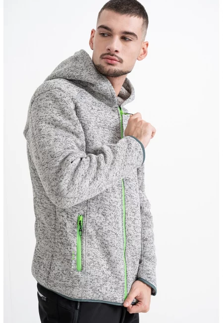 Худи Trombone с джобове - Светлосив меланж