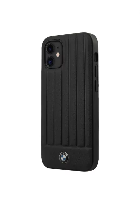 Калъф  BMHCP12SPOCBK Leather Hot Stamp Vertical за iPhone 12 Mini Black