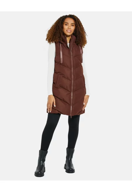 Капитониран елек Vamp 2841 с качулка и вата