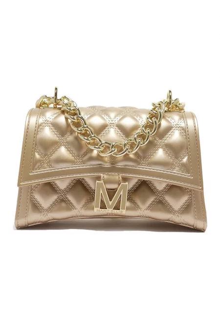 Капитонирана чанта за рамо - Златист