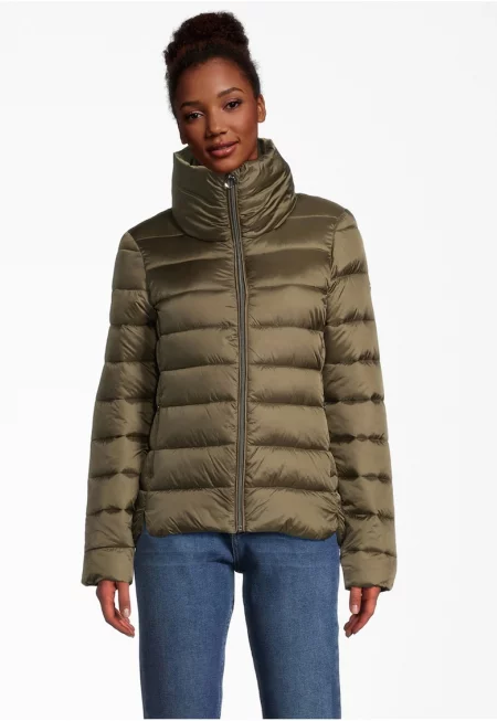 Капитонирано яке 50491 с цип - Зелен