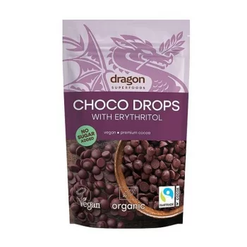 Капки шоколад с еритритол 200гр Dragon superfoods