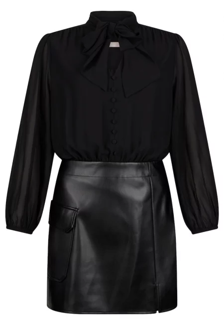 Къса рокля с панделка