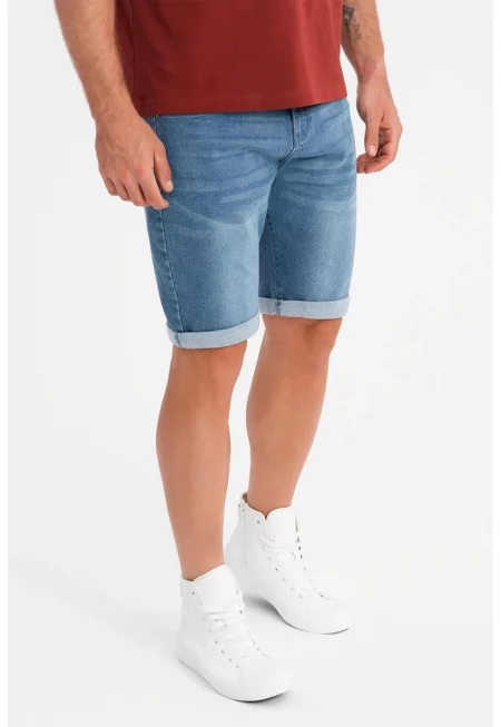 Къси дънки деграде - Прашно синьо/Лавандула