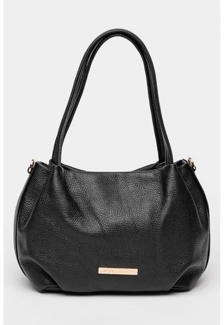 Кожена шопинг чанта с отделяща се презрамка