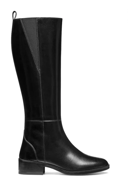 Кожени ботуши без закопчаване - Черен