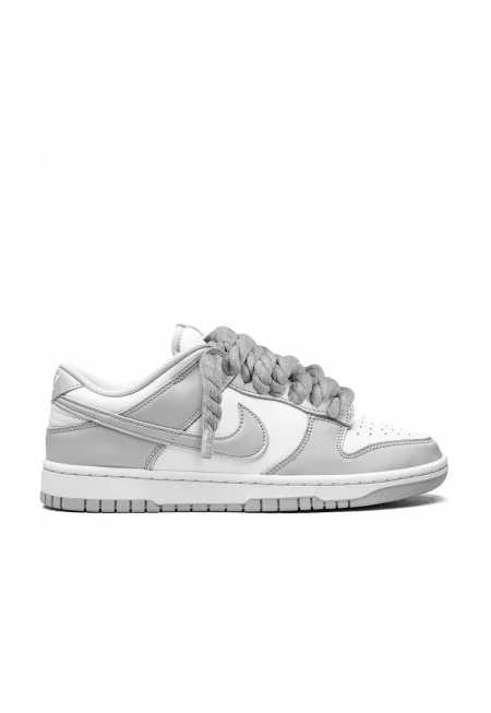Маратонки  Dunk Low Fog Grey Custom Rope Laces-Siret Gros Gri