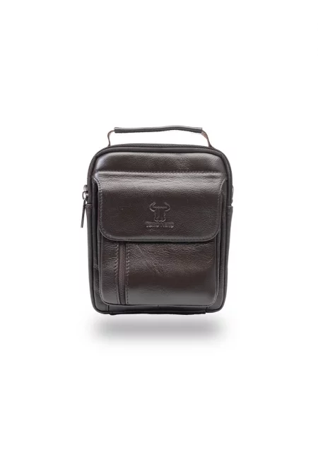 Мъжка чанта от естествена кафява кожа Verdes