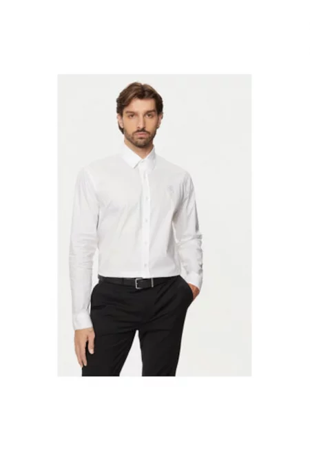 Мъжка риза  памук - бяло - Бял