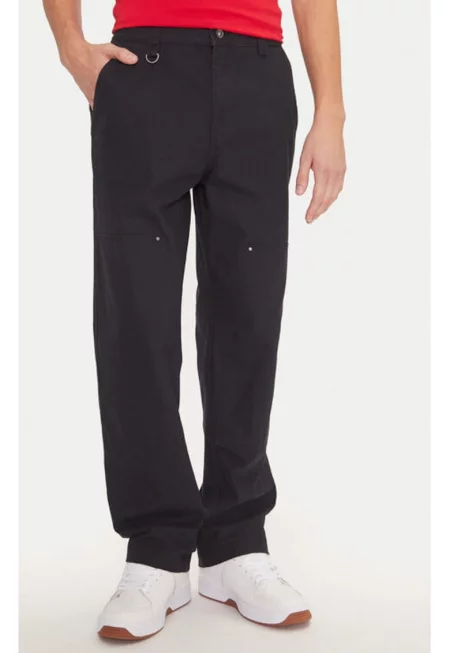 Мъжки панталон -  304700293 - Памук - Черен - Черен