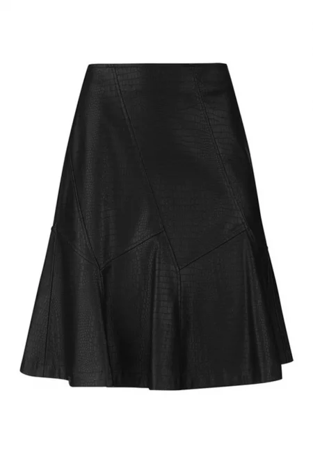 Мини разкроена пола с текстура на змия