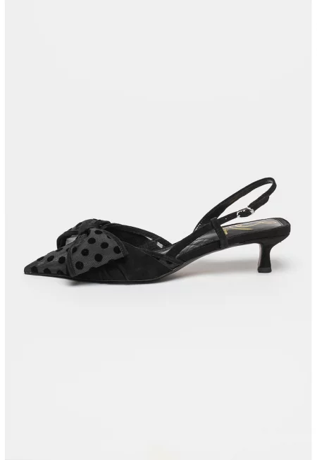 Обувки Treena с котешки ток - Избеляло черно