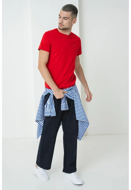 Памучна слим тениска