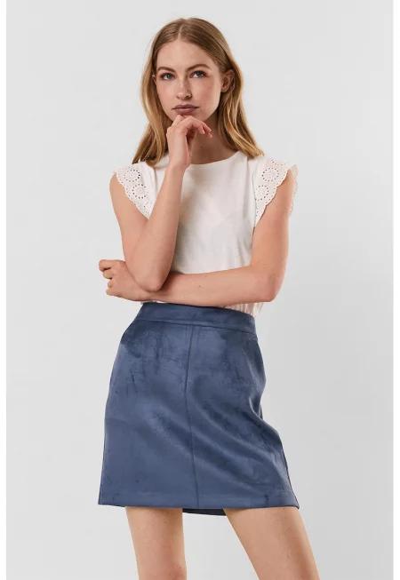 Памучна тениска с ажур