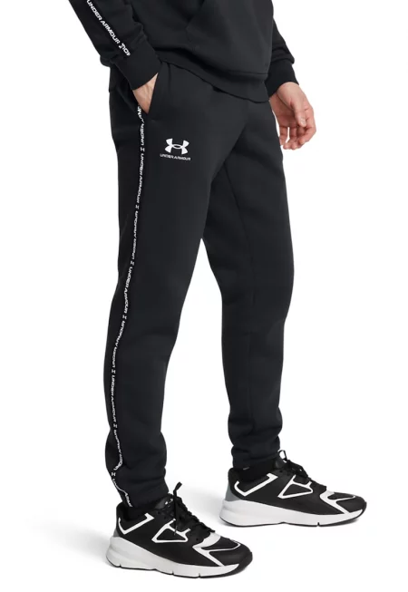 Поларен фитнес панталон Icon с връзка - Черен