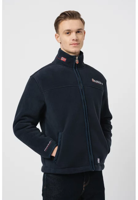 Поларен суитшърт Ubolt с подплата от еко пух - Тъмносин