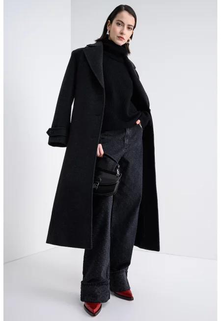 Поло Falodina с вълна - Черен