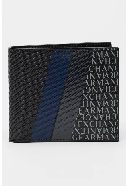 Портфейл от еко кожа с двойно прегъване - Ултрамарин синьо