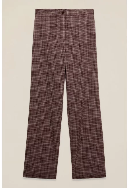 Прав кариран панталон