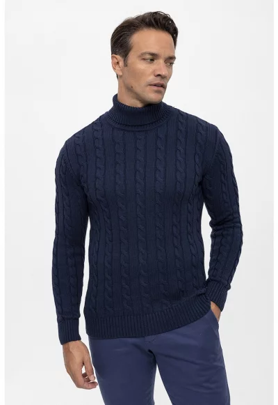Пуловер с поло и плетка осморка
