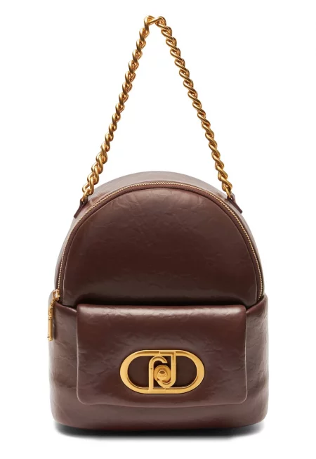 Раница Lapuffy от еко кожа - Тъмнокафяв