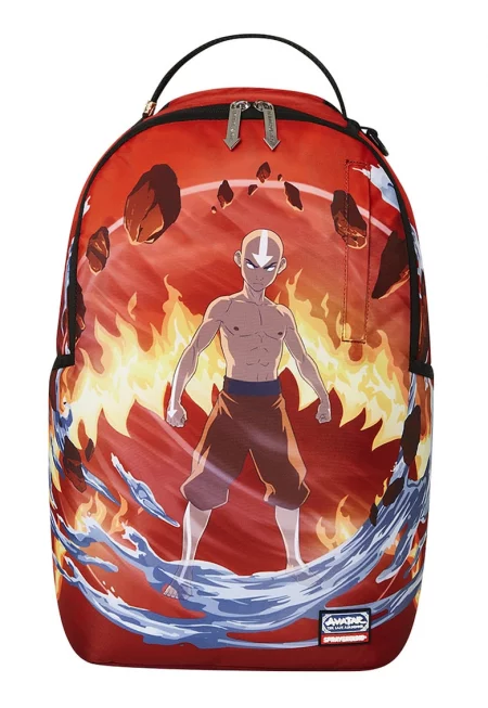 Раница с принт и отделение за лаптоп - Червен/Жълт/Светлосин