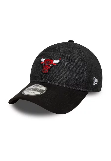 Регулируема шапка от деним 9TWENTY Chicago Bulls NBA - Черен -