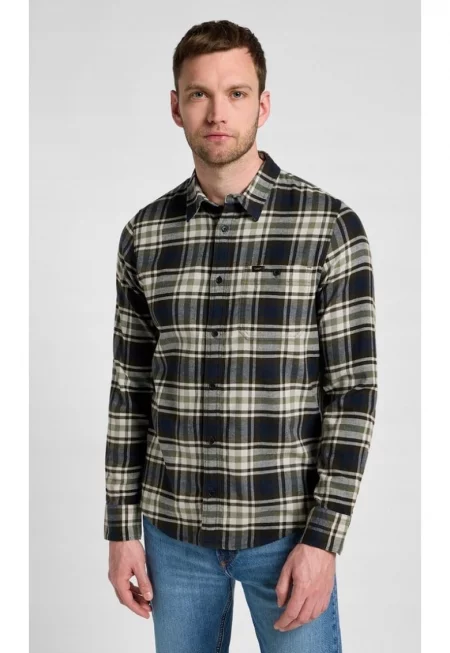 Риза  Leesure - стандартна кройка - кариран модел - многоцветна - еластичен памук