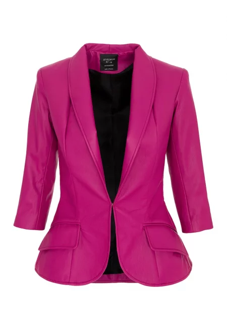 Сако с джобове с капаче - Фуксия