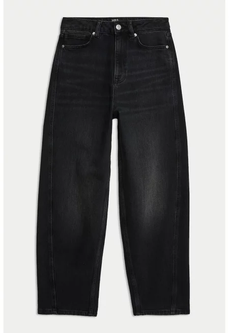 Широки дънки с висока талия