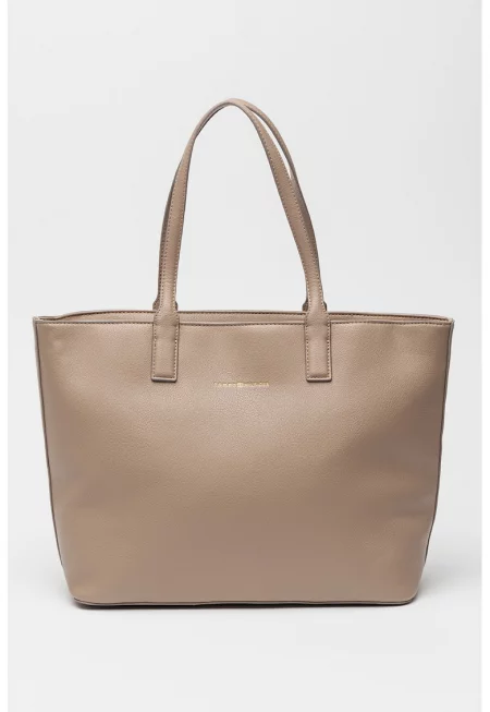 Шопинг чанта от еко кожа - Сиво-кафяв