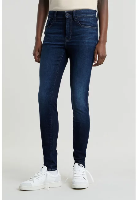 Скини дънки със средна талия - Тъмносин