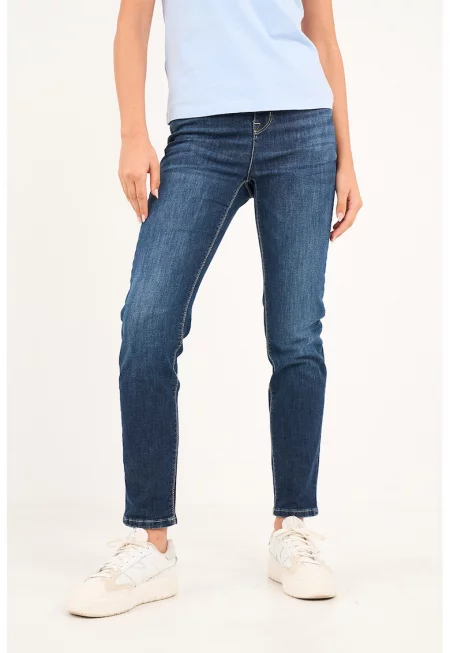 Скини дънки със захабен ефект