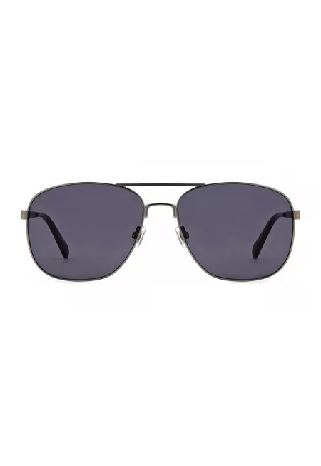 Слънчеви очила Aviator с плътен цвят - Сребрист