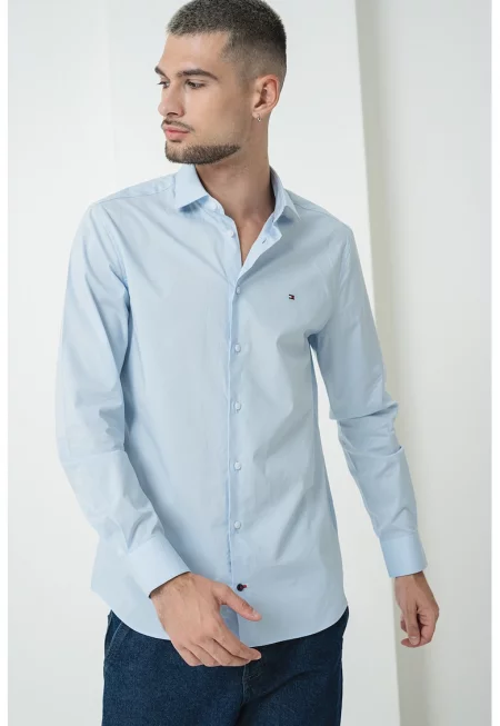 Слим риза с памук