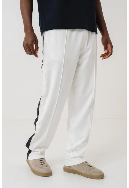 Спортен панталон с еластична талия - Черен/Бял