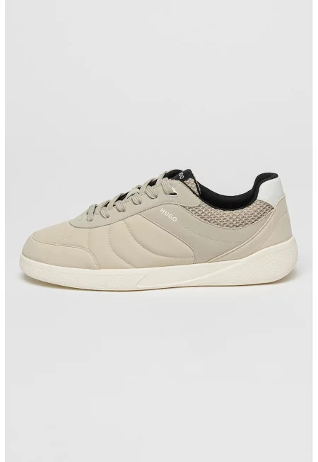 Спортни обувки от еко кожа и текстил - Светло бежово