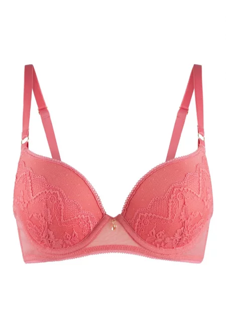 Сутиен с повдигащ ефект - Оранжев