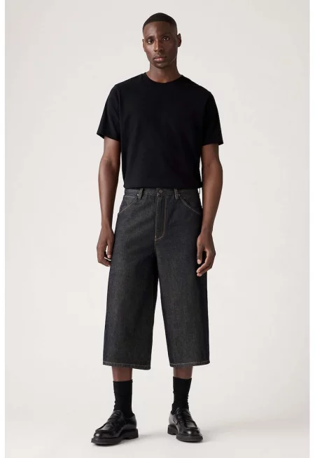 Свободни дънкови бермуди - Ултрамарин синьо