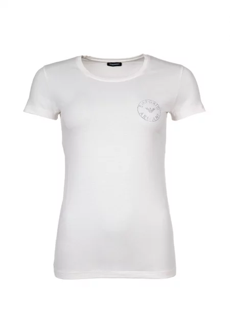 Тениска Essential с декоративни камъни - Крем