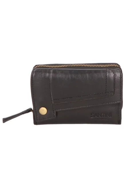 Унисекс кожено портмоне 27255 - Черен